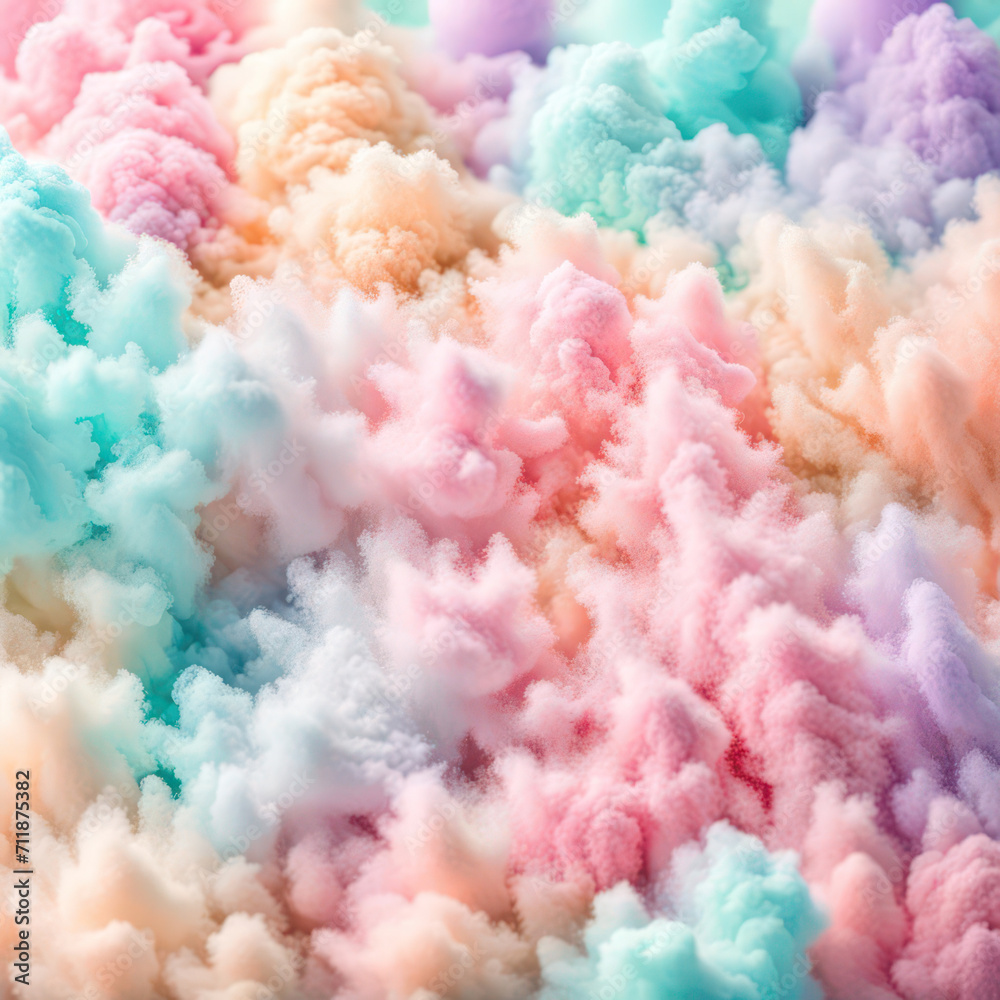 Cotton candy abstract with soft pastel colors 