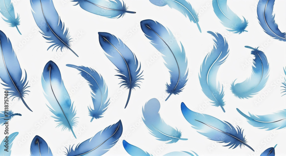 Fototapeta premium seamless pattern with feathers