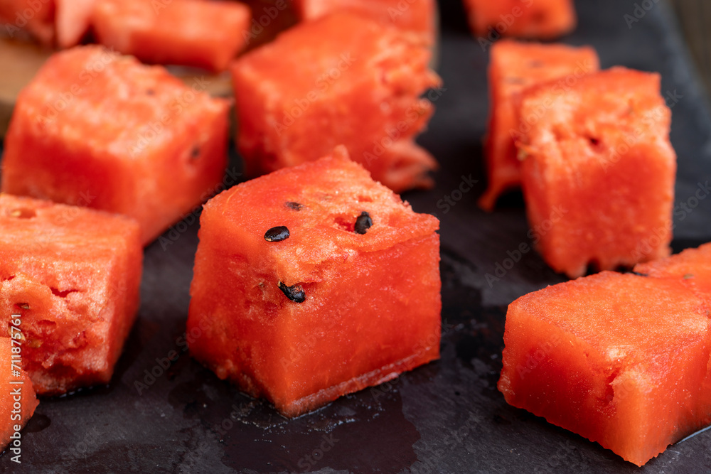 juicy and fresh pieces of red watermelon juicy and fresh pieces of red watermelon