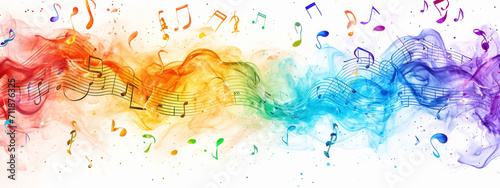 Colorful music note wave, embodying the spirit of street music festivals.
