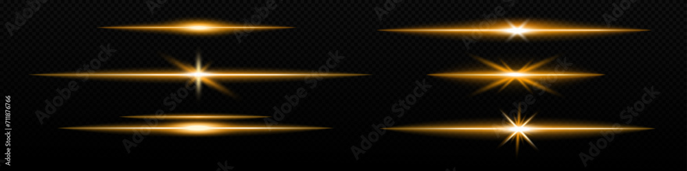 Neon gold flash glowing purple line. Neon golden beam vector Neon gold flash glowing purple line. Neon golden beam vector