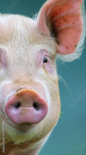 a face of a pig