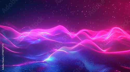 Neon abstract scene backgro...