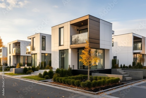 Luxury housing. Background with selective focus and copy space