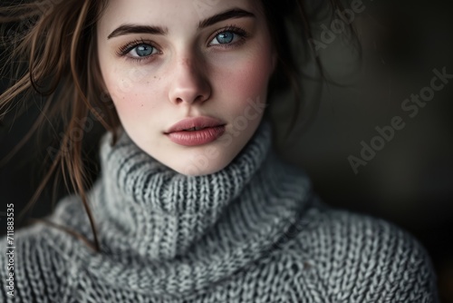 Close Up of Person in Sweater