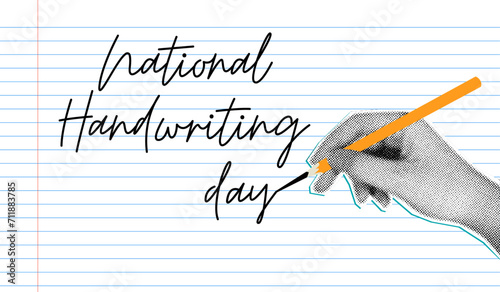 Collage design for National Handwriting Day.