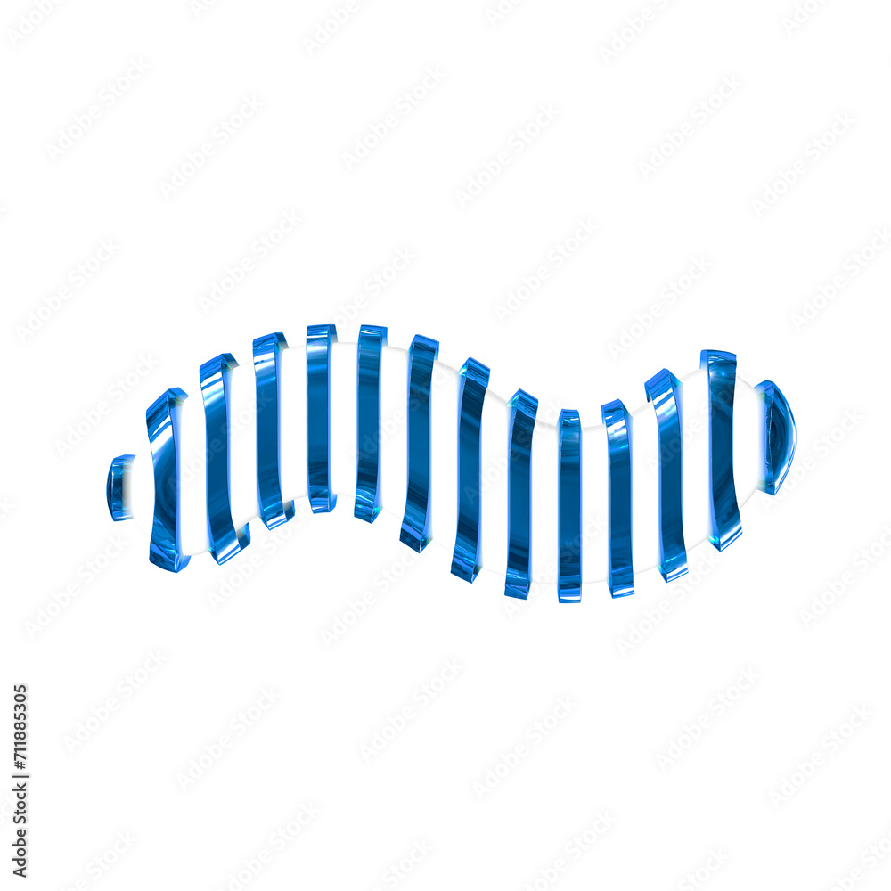 White symbol with blue vertical ultra thin straps White symbol with blue vertical ultra thin straps