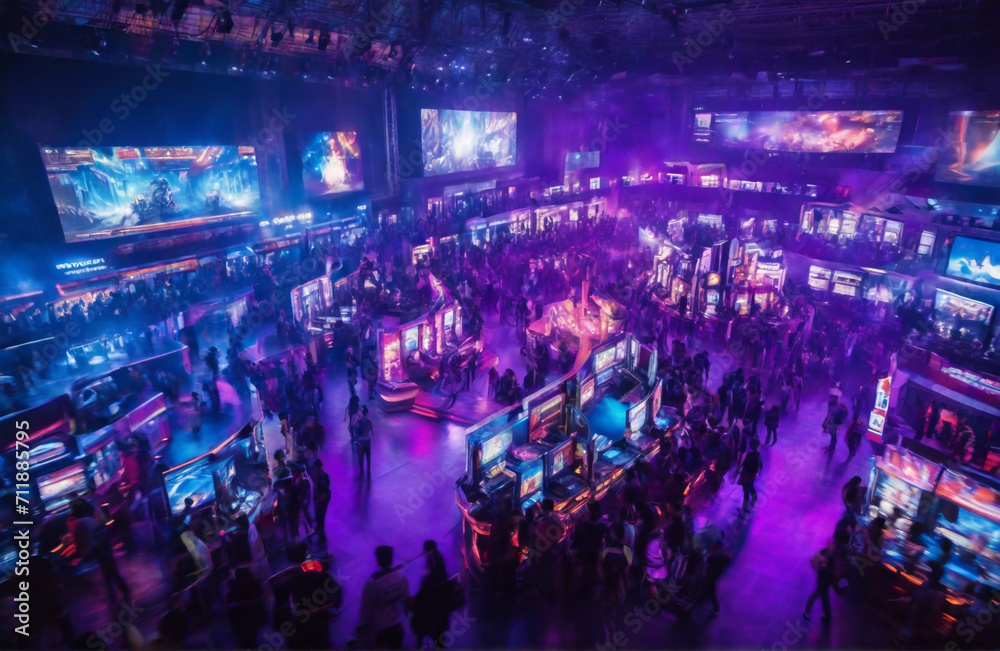 club lights, World region gaming expo, gaming industry event or gaming