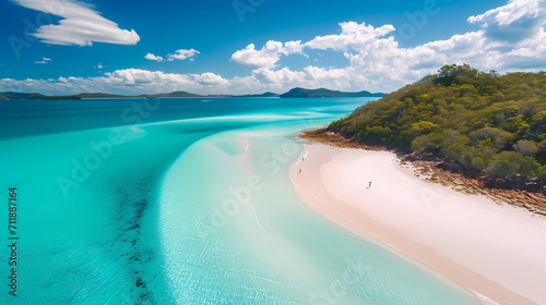 Whitehaven Beach, Australia - Renowned for its pristine white silica sand and crystal-clear turquoise waters, Whitehaven Beach is a breathtaking paradise located in the Whitsunday Islands © Russell