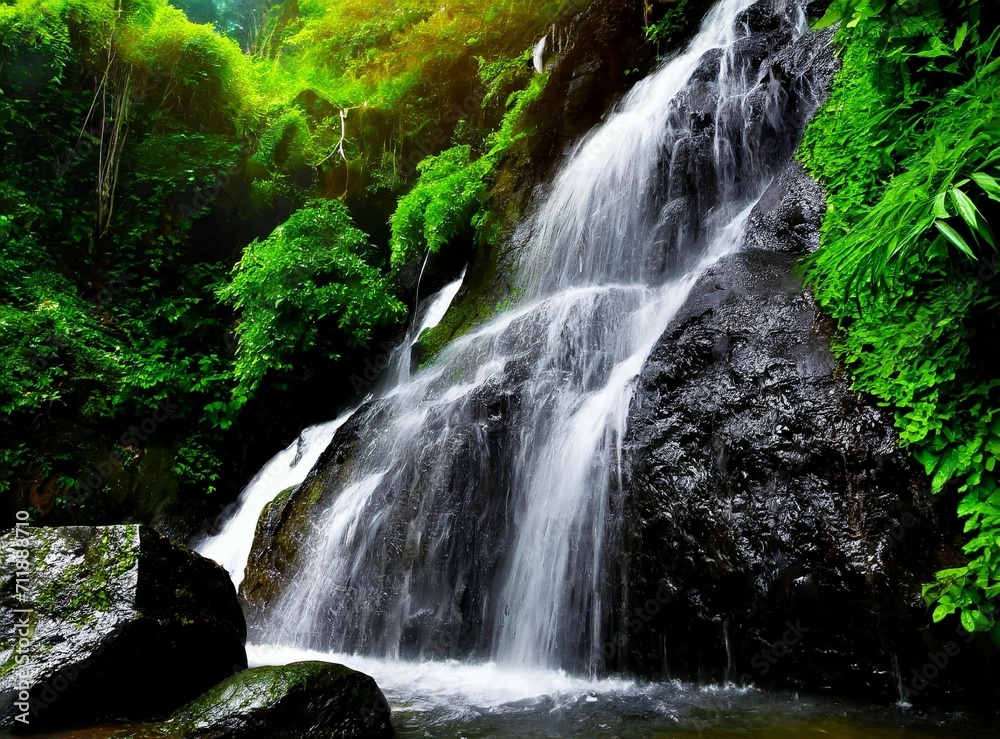 Fototapeta premium Waterfall wallpaper