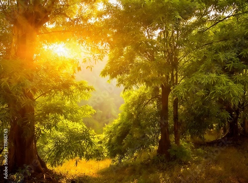 Sunny forest wallpaper