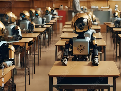 Roboterkinder in der Schule
