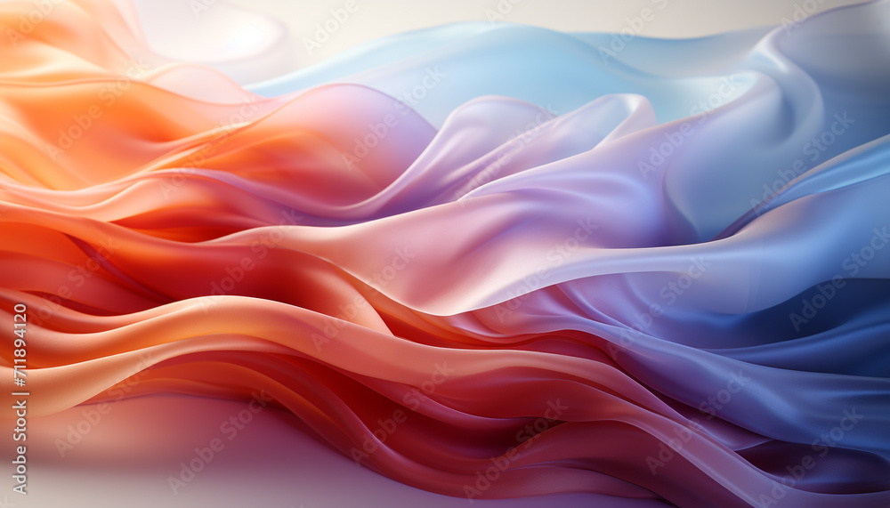 Fototapeta premium Abstract backdrop with smooth flowing wave pattern in vibrant colors generated by AI