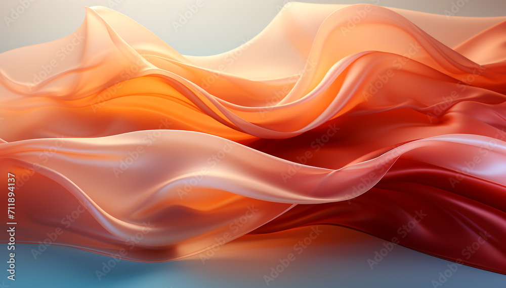 Abstract background with flowing wave pattern in vibrant multi colored silk generated by AI Abstract background with flowing wave pattern in vibrant multi colored silk generated by AI