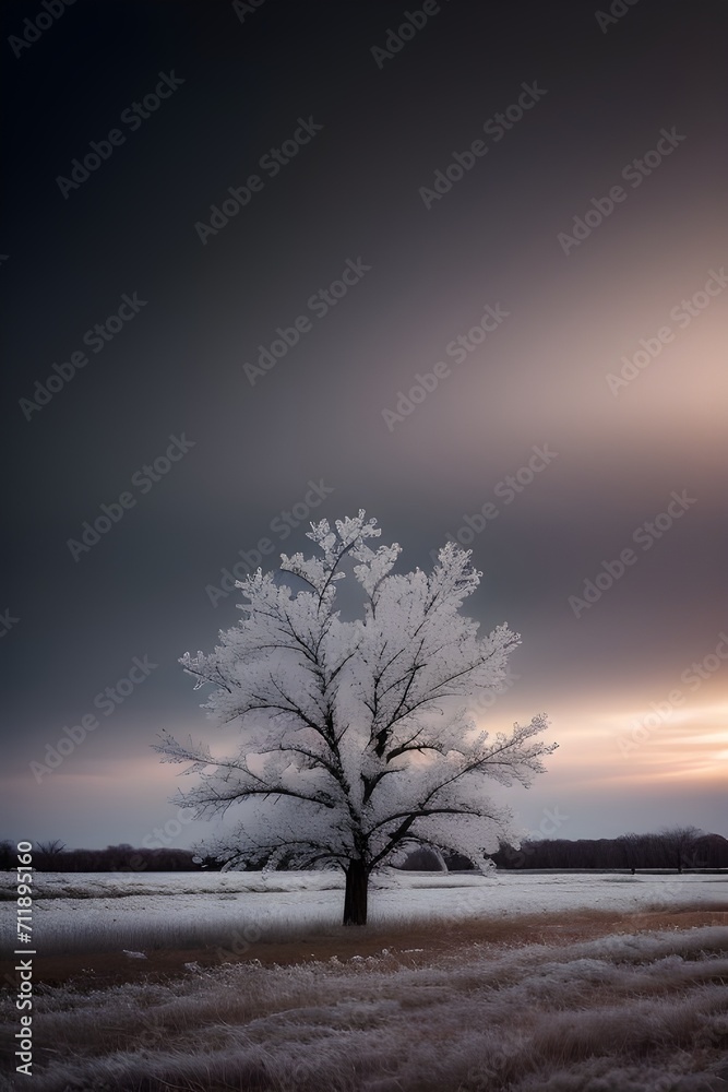tree in the snow tree in the snow
