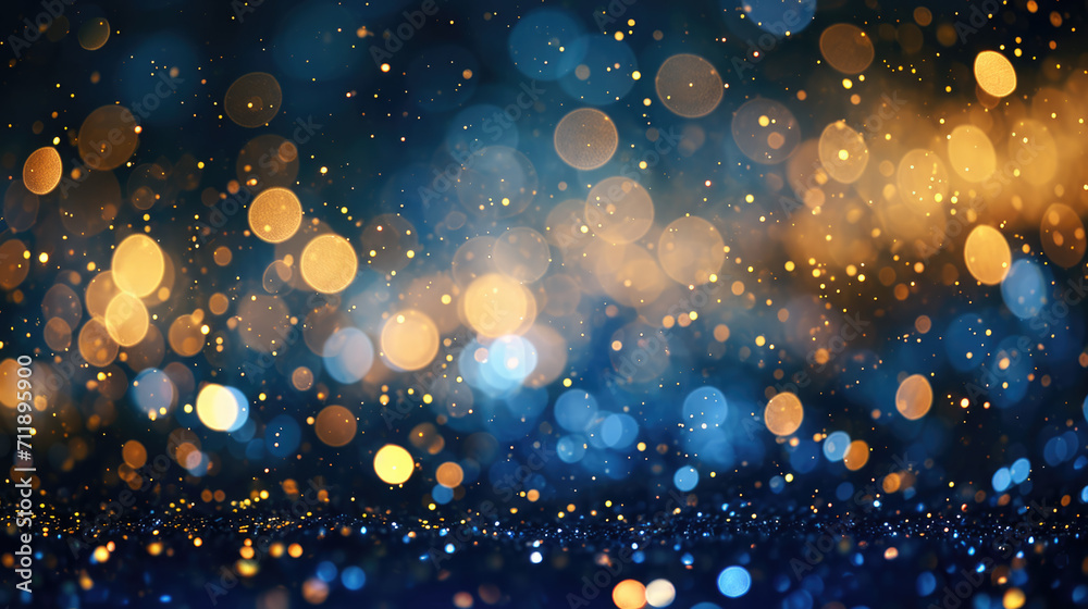 New Year's Eve: Blue and Gold Abstract Background