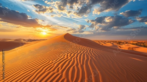 beautiful desert in a beautiful sunset in high definition HD