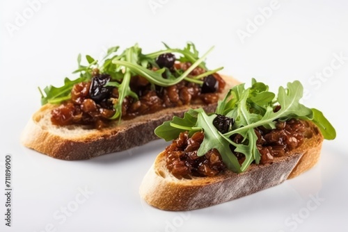 bruschetta with tomato and olives