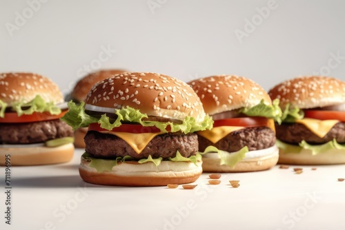 hamburger, hamburger on a plate, hamburger on a wooden table