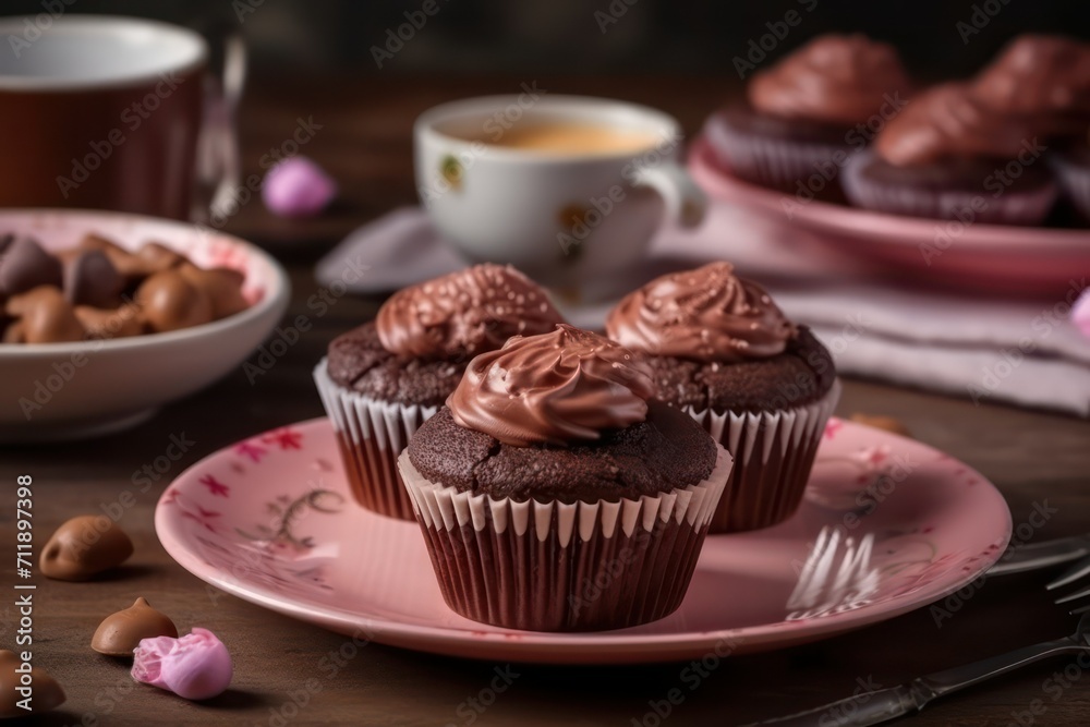 chocolate cupcakes with cream and chocolate chocolate cupcakes with cream and chocolate