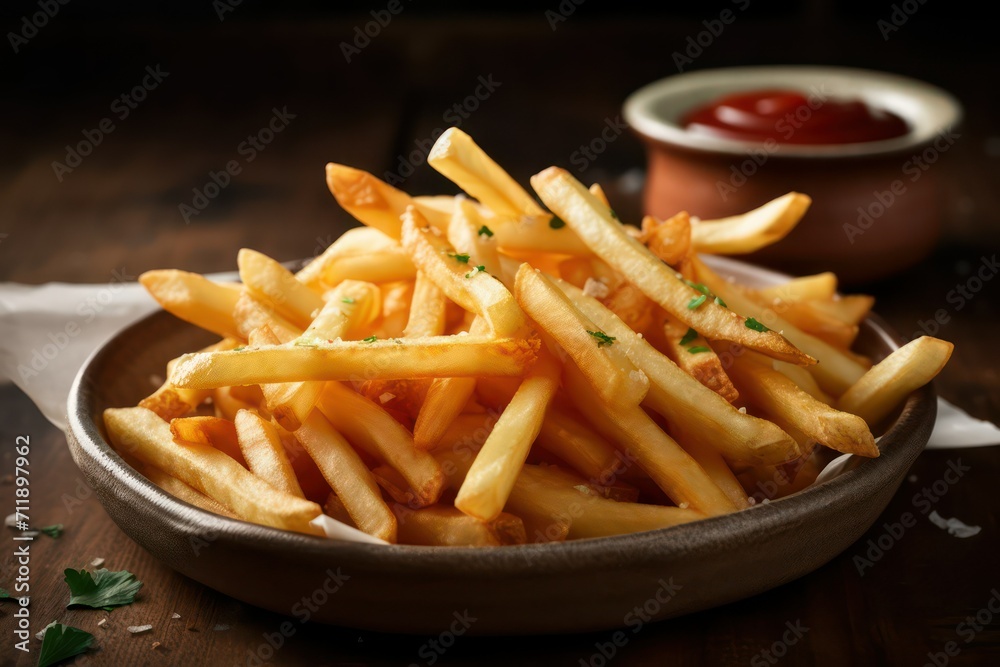french fries and ketchup french fries and ketchup