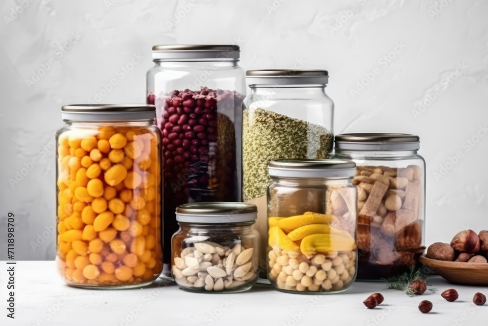 jars of preserved vegetables illustration jars of preserved vegetables illustration