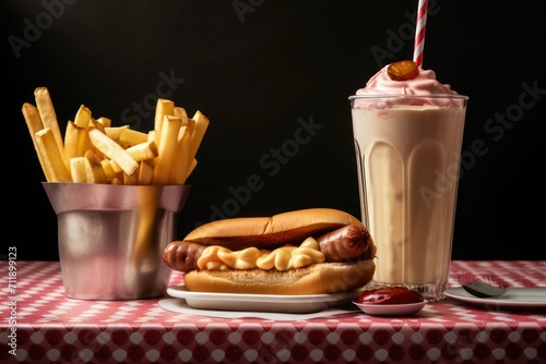 hotdog with ice cream with chocolate menu