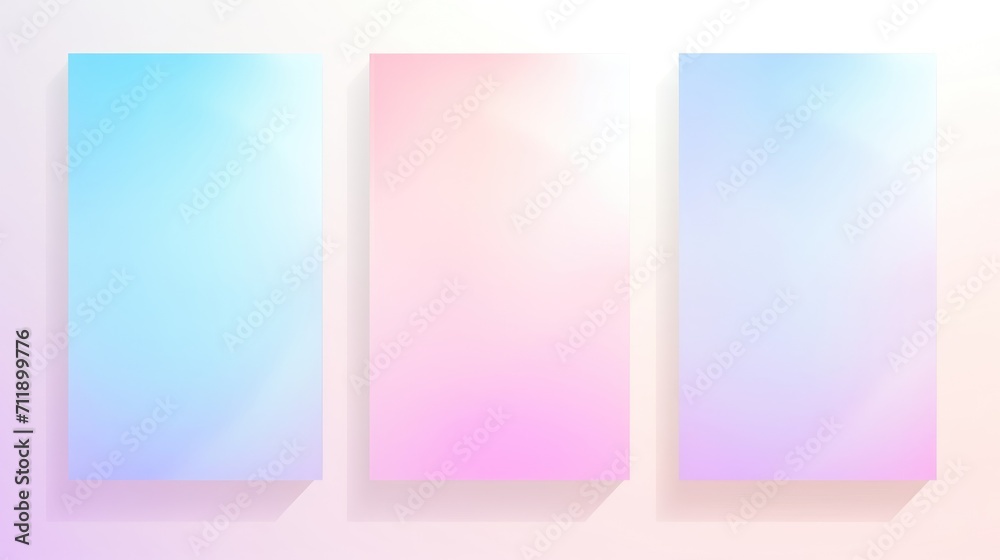 Cute Gradient Holographic Background with Pastel Colors Line Sparkle AI Generated