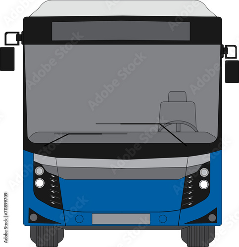 Blue city bus