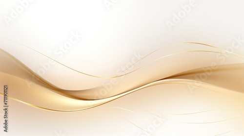 Elegant Golden Curve Luxury Invitation Card Background AI Generated