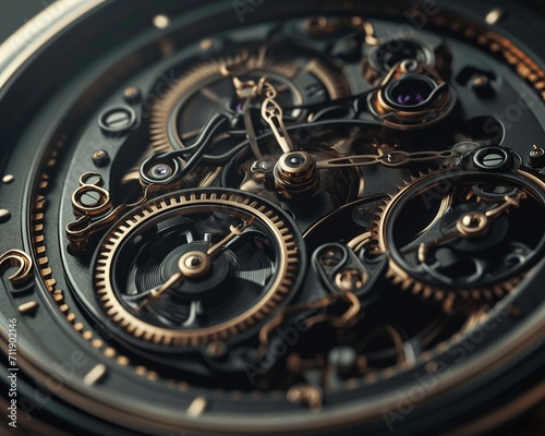 watch mechanism close up