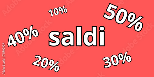saldi con sconti percentuali