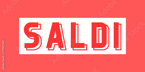 Saldi rosso sfondo bianco e rosso