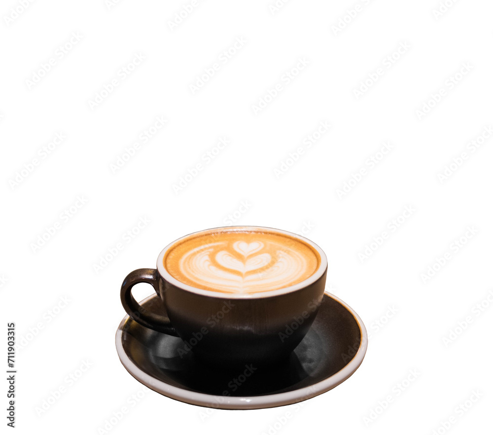 A cup of cappuccino isolated on white background. A cup of cappuccino isolated on white background.