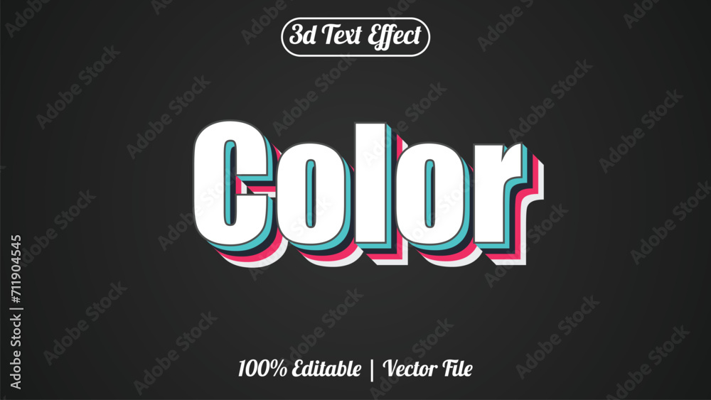 Fully Editable Text Effect Style color eps vector with black background	