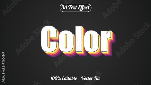 Fully Editable Text Effect Style color eps vector with black background	