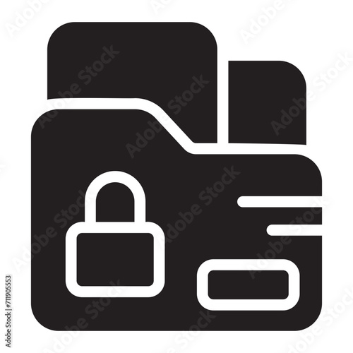 secure glyph icon