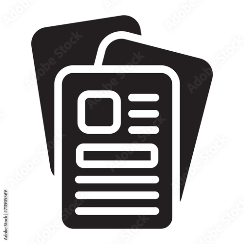 curriculum vitae glyph icon