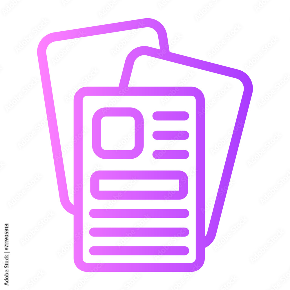 curriculum vitae gradient icon curriculum vitae gradient icon