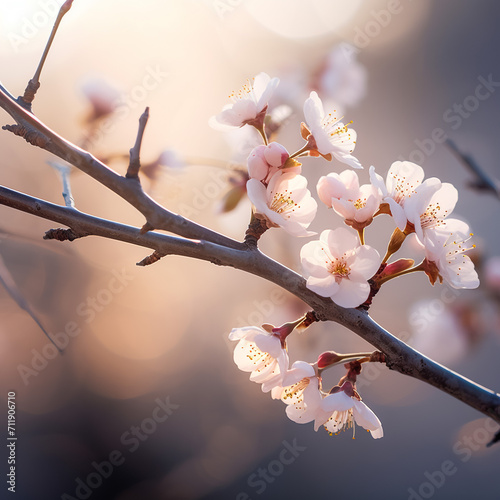 branch with pink flowers, note shallow depth of field © MALIK