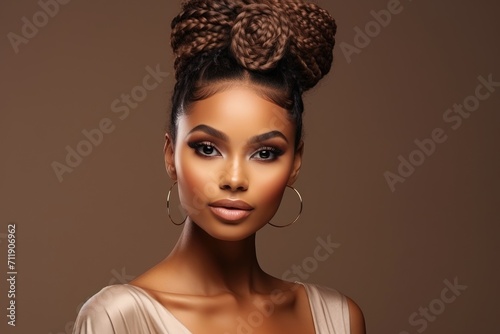 portrait of a beauty black african american woman