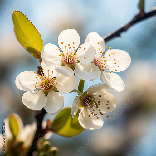 Pear blossoms in spring