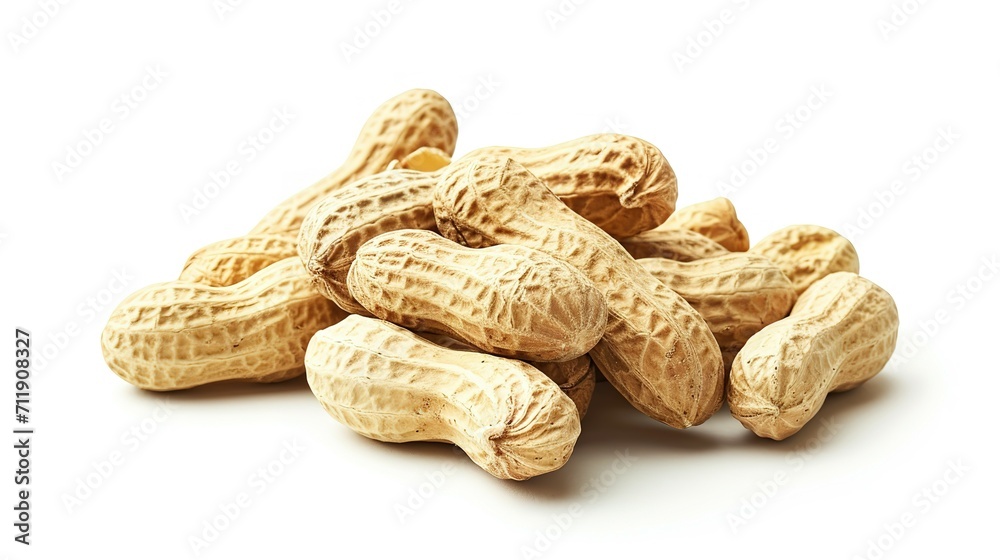 peanuts on a white background