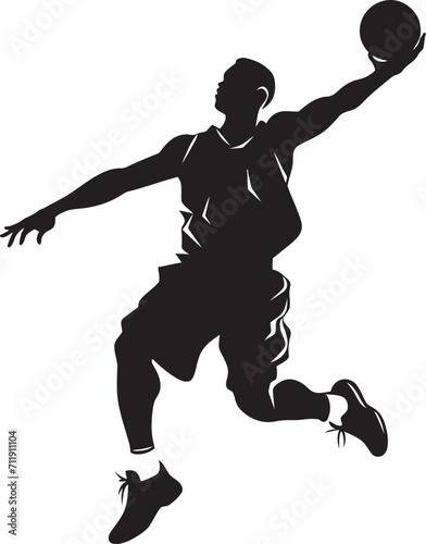 Gravity Grandmaster Basketball Player Dunk Logo in Vector Prowess 