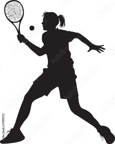 Smash Synchrony Vector Logo for Womens Tennis Harmony 