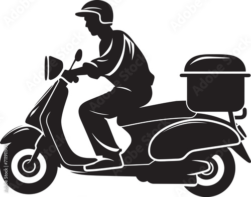 Swift Bites Brigade Scooter Icon for Quick Food Deliveries 