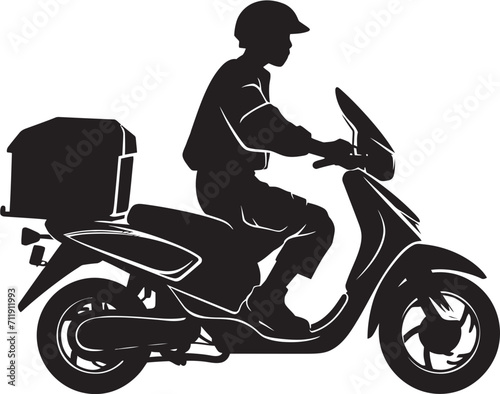 Swift Sips Scooter Vector Design for Speedy Beverage Deliveries 