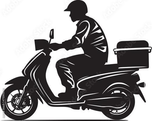 Express Eateries Express Vector Icon for Scooter Food Drop offs 