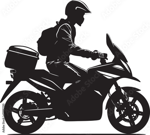 Street Satisfier Scooter Vector Design for Quick Food Deliveries 