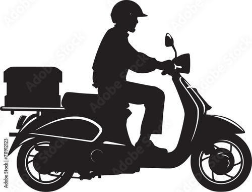 On the Go Bites Bolt Vector Logo for Swift Food Delivery on Scooter 